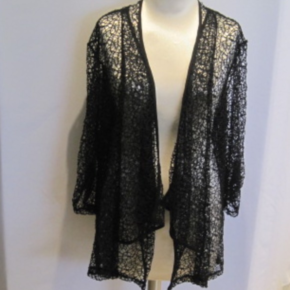 BALI Open Front Crochet Cardigan - Picture 1 of 4